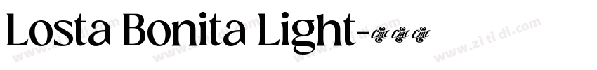 Losta Bonita Light字体转换 Losta Bonita Light字体转换